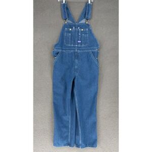 Big Smith Mens Denim Bib Overalls 36x30 Medium Wash Blue Carpenter Workwear